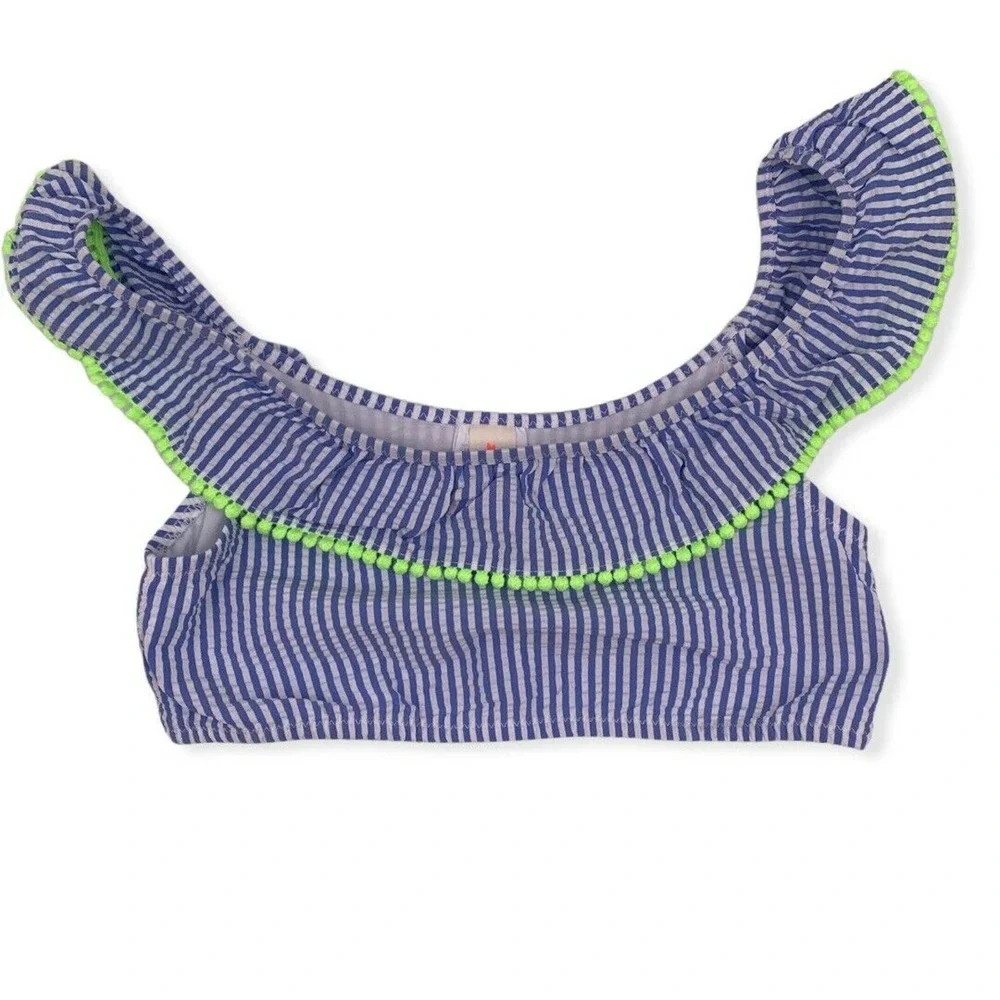 Crewcuts Seersucker Bikini Top New‎ Size 12